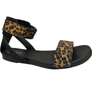 MIA Leopard Print‎ Ankle Strap Sandals Fashion Comfort Shoes Size 7M
